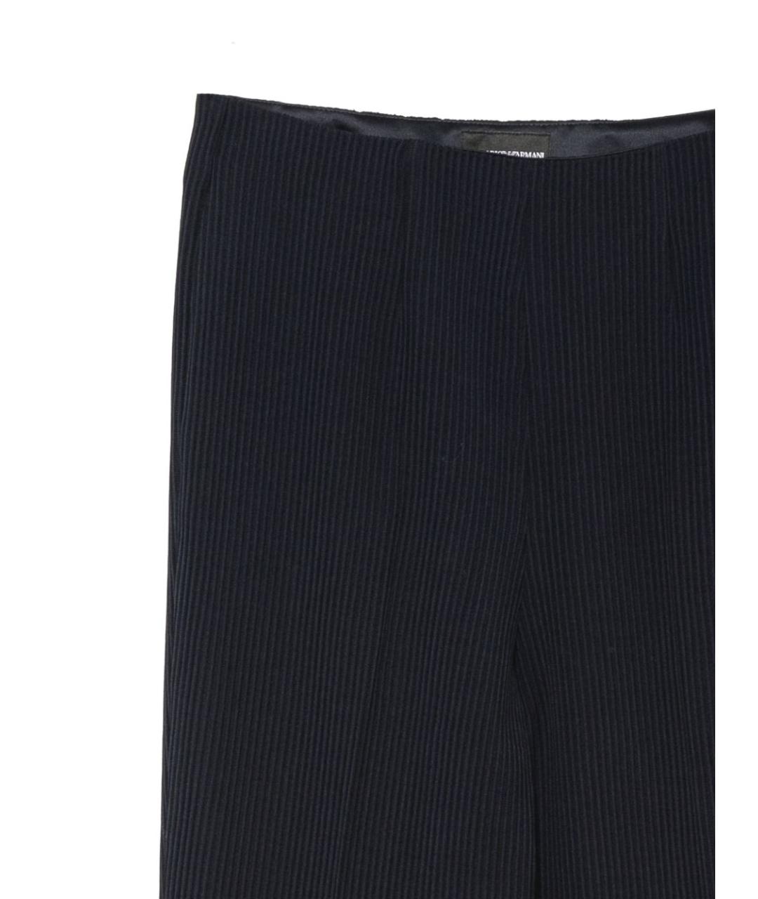 EMPORIO ARMANI Синие шерстяные прямые брюки, фото 3