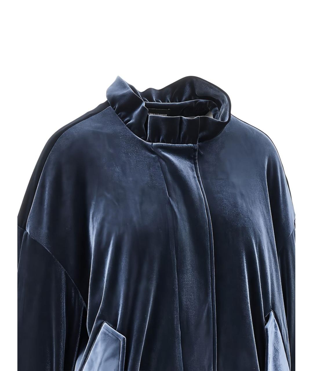 EMPORIO ARMANI Синяя полиэстеровая куртка, фото 2