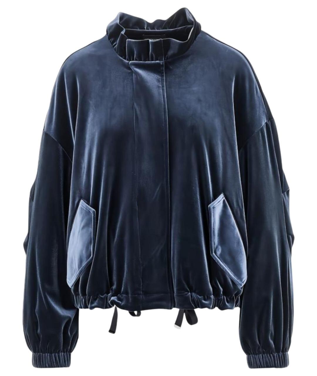EMPORIO ARMANI Синяя полиэстеровая куртка, фото 1
