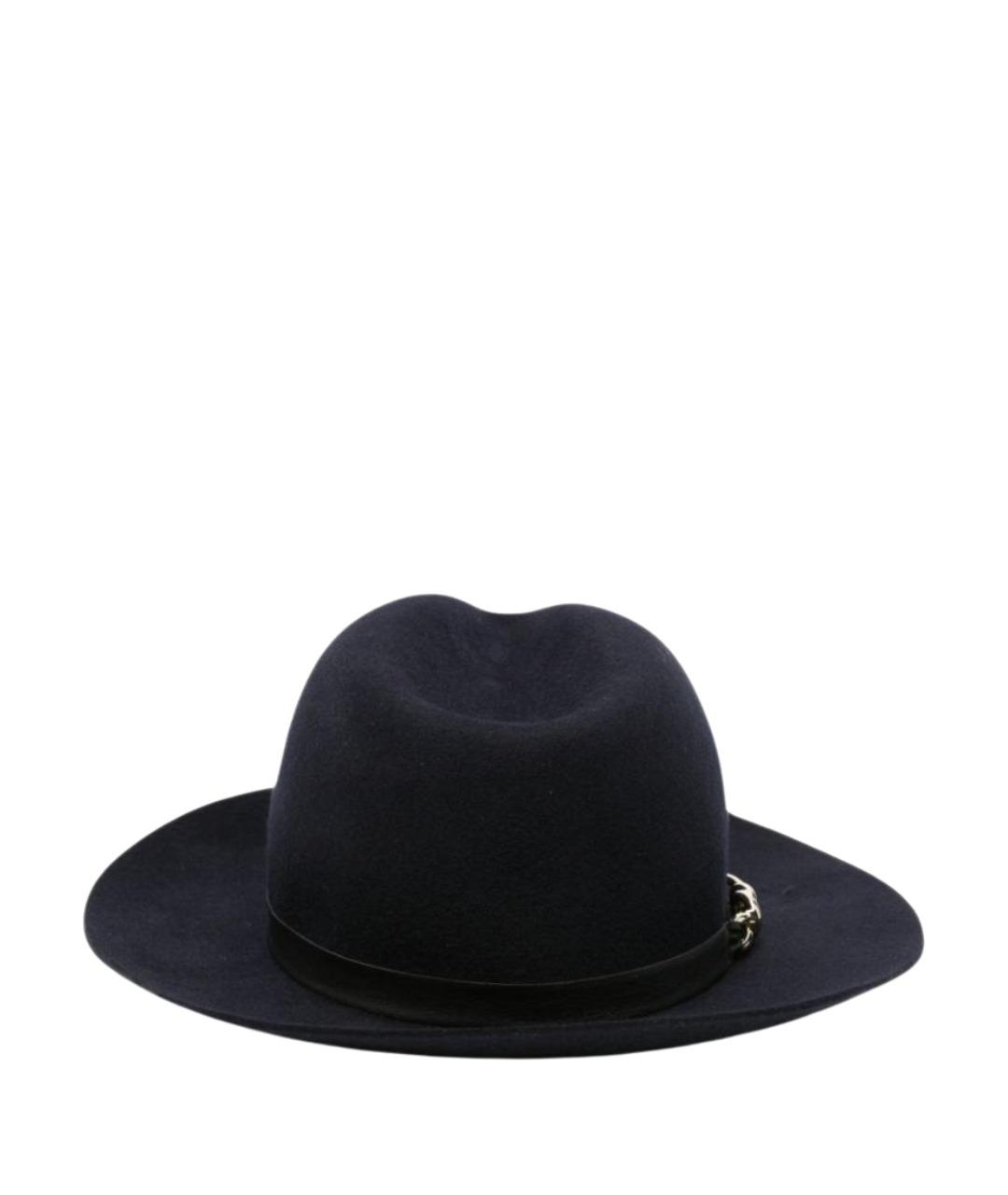 EMPORIO ARMANI Синяя шерстяная шляпа, фото 1