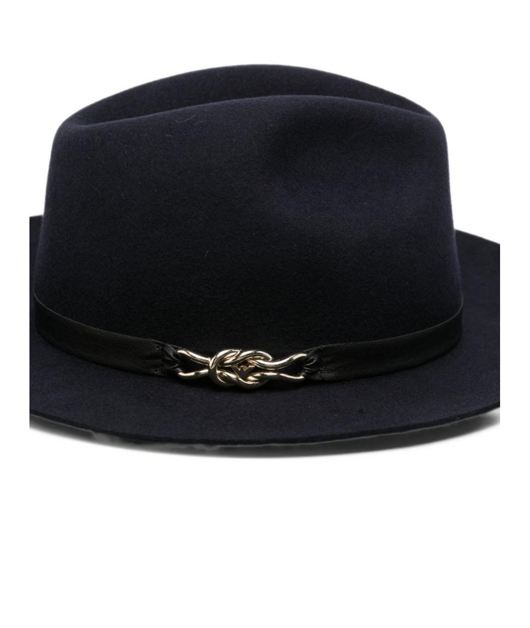EMPORIO ARMANI Синяя шерстяная шляпа, фото 2