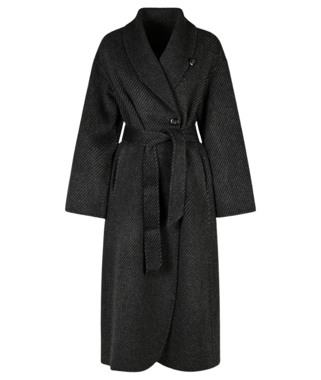 EMPORIO ARMANI Серое полиэстеровое пальто, фото 1