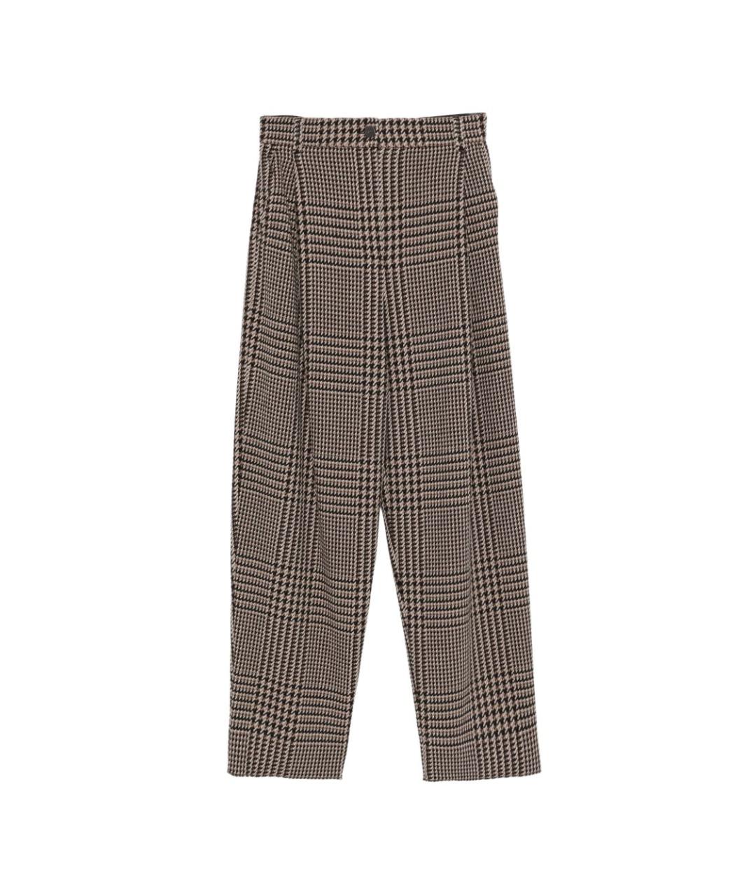EMPORIO ARMANI Мульти шерстяные прямые брюки, фото 1