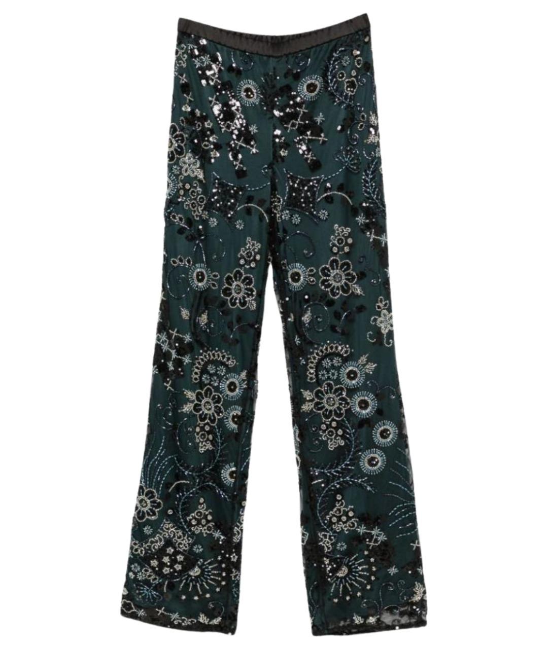 EMPORIO ARMANI Черные полиэстеровые прямые брюки, фото 1