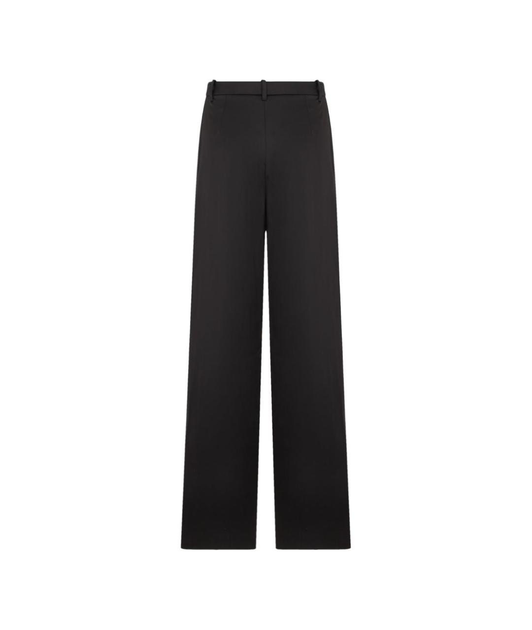 EMPORIO ARMANI Черные полиэстеровые прямые брюки, фото 2