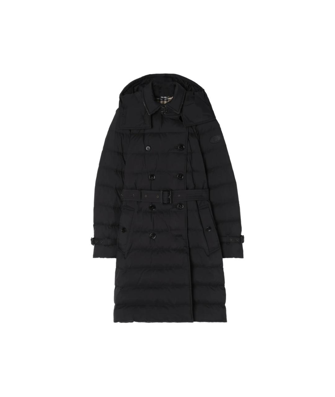 BURBERRY Черный полиэстеровый пуховик, фото 1