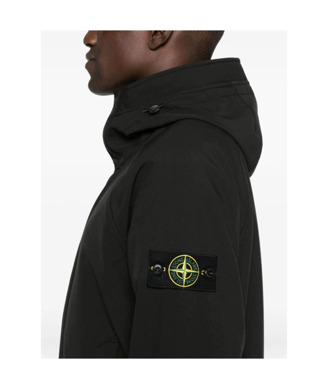 STONE ISLAND Черная полиэстеровая куртка, фото 4