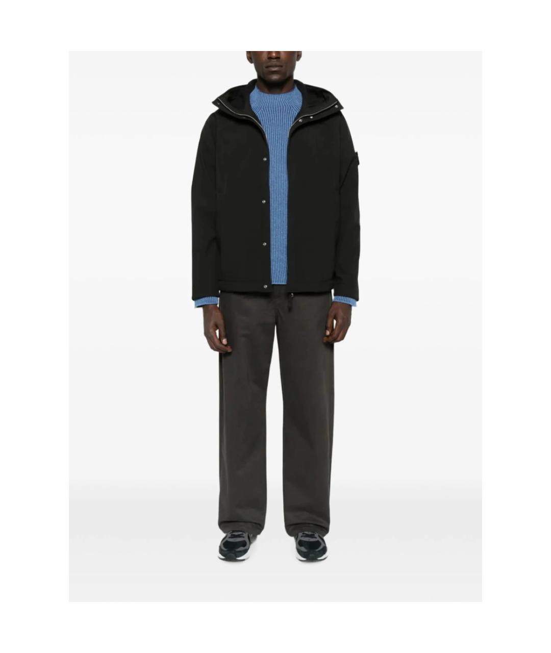 STONE ISLAND Черная полиэстеровая куртка, фото 3