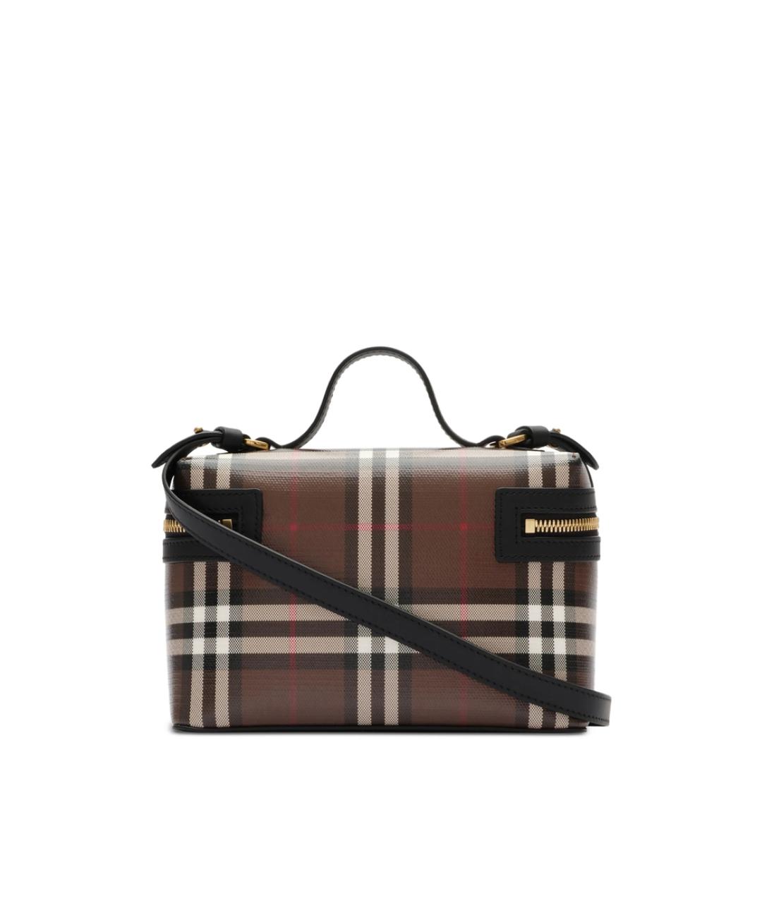 BURBERRY Коричневая сумка через плечо из канвы, фото 4
