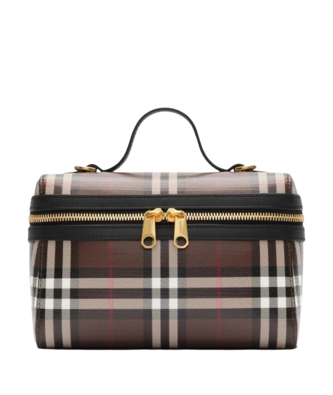 BURBERRY Коричневая сумка через плечо из канвы, фото 1