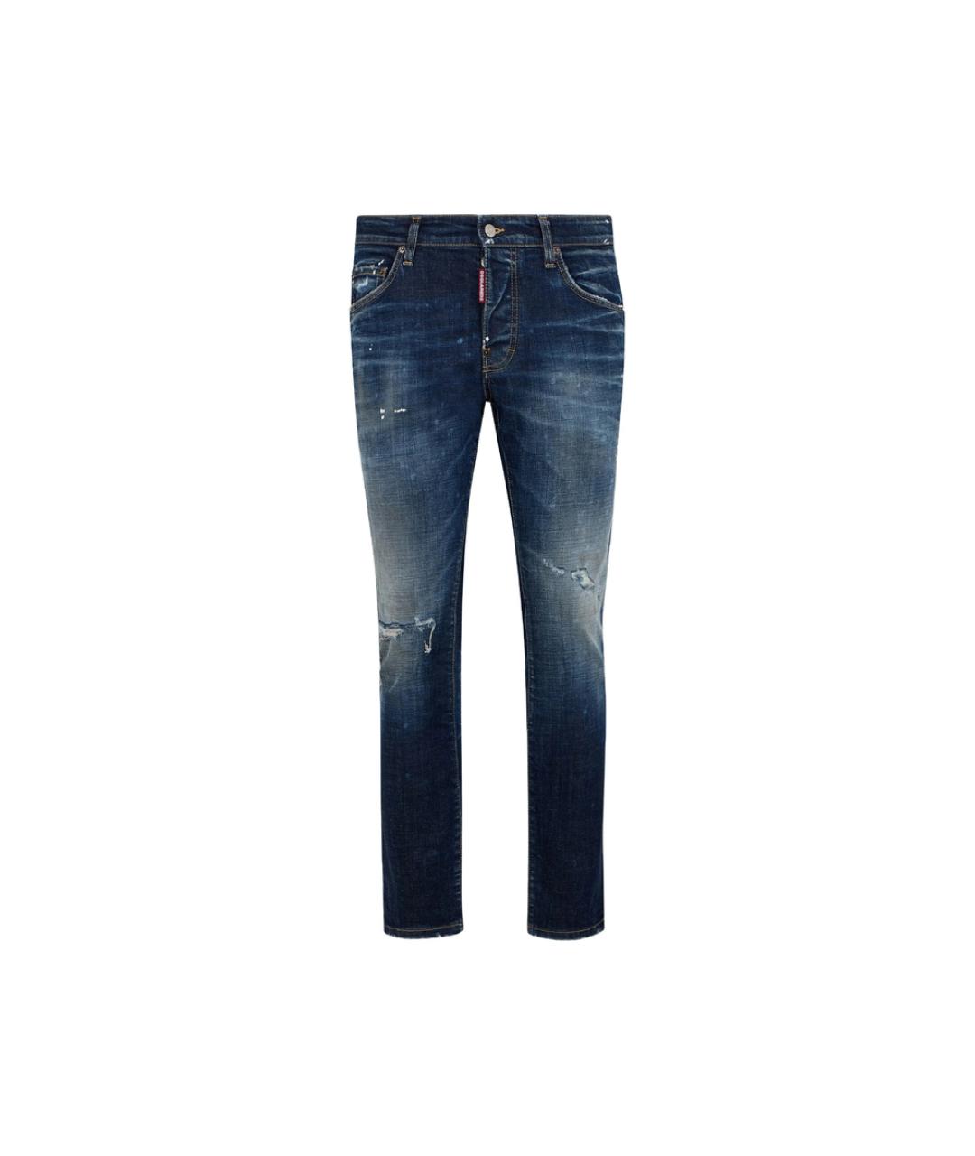 DSQUARED2 Синие хлопковые джинсы скинни, фото 1