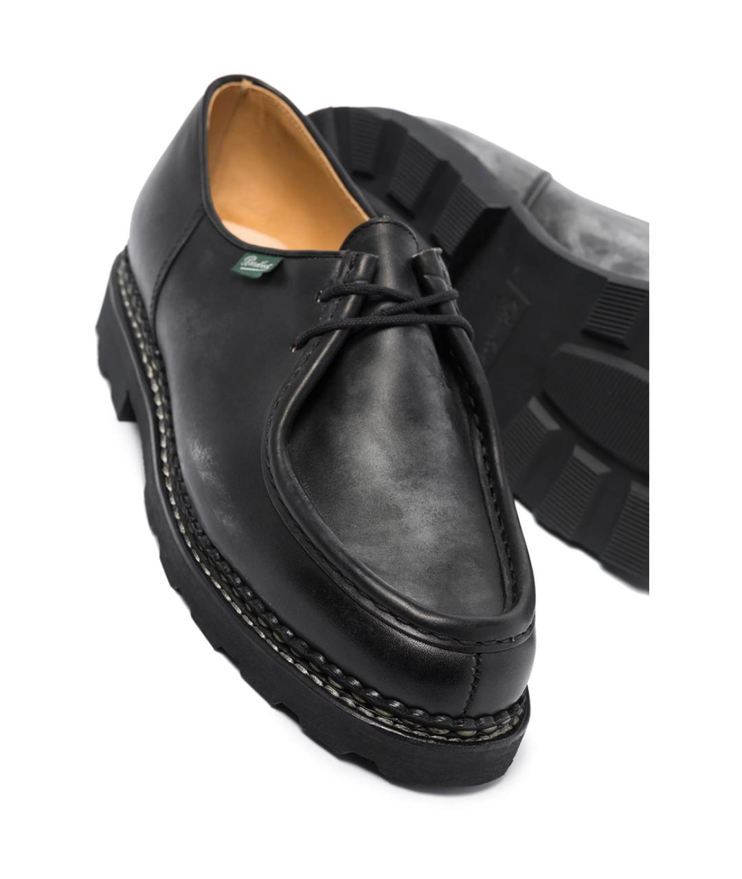 PARABOOT Черные кожаные туфли, фото 2