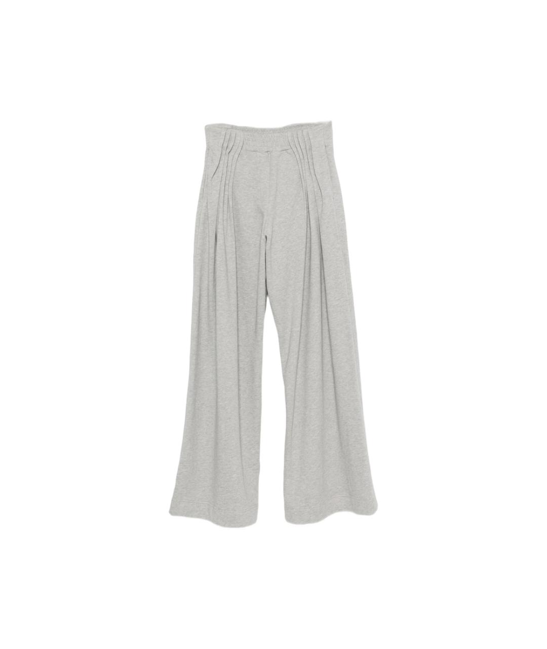 DRIES VAN NOTEN Серые хлопковые брюки широкие, фото 1