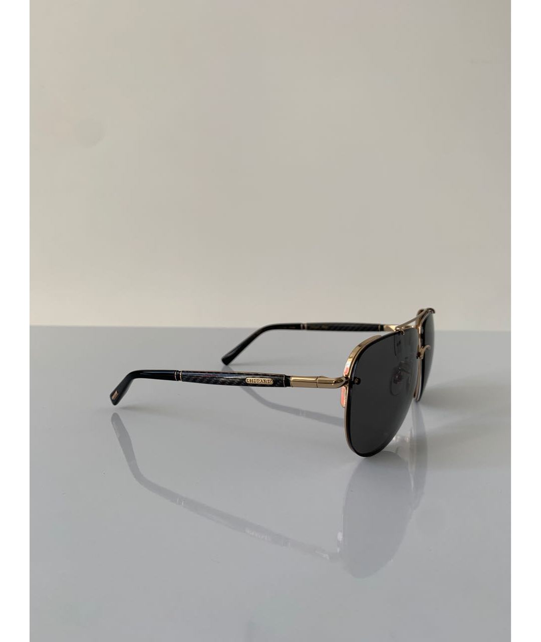 CHOPARD Золотые металлические солнцезащитные очки, фото 2