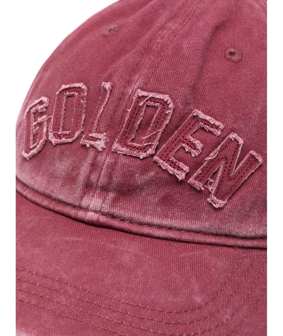 GOLDEN GOOSE Бордовая хлопковая кепка/бейсболка, фото 2