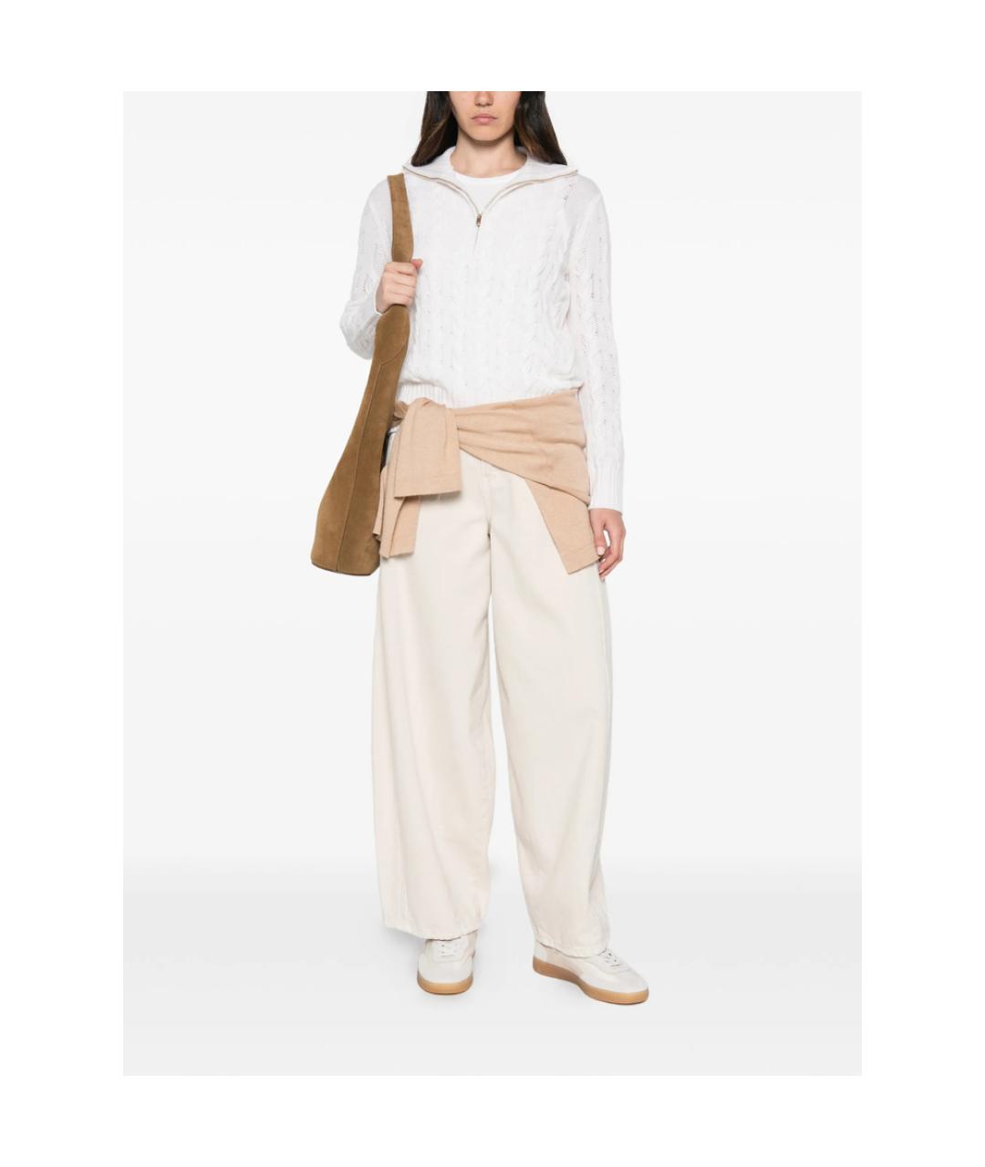 MAX MARA STUDIO Белый шерстяной джемпер / свитер, фото 2