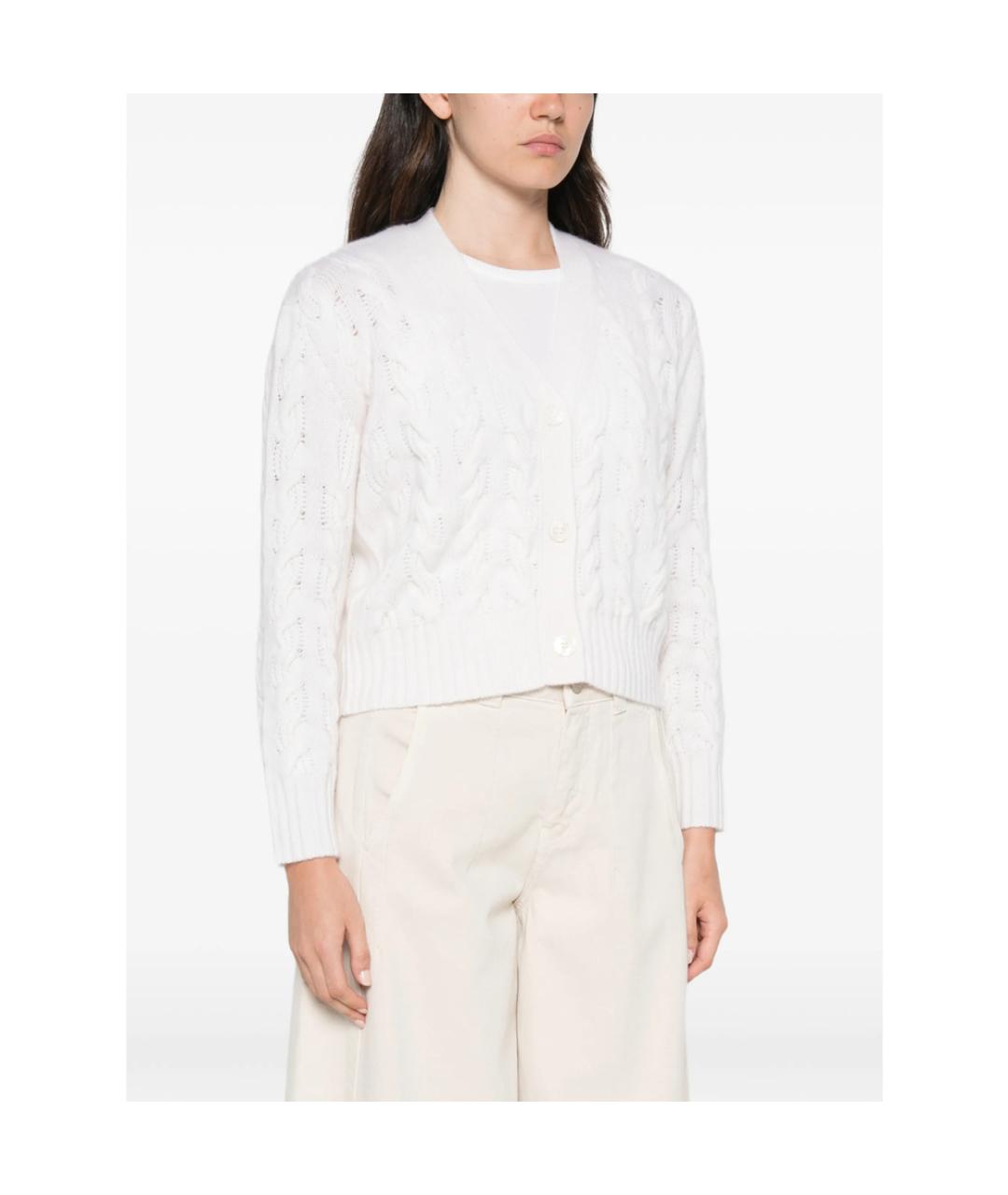 MAX MARA STUDIO Белый шерстяной кардиган, фото 5