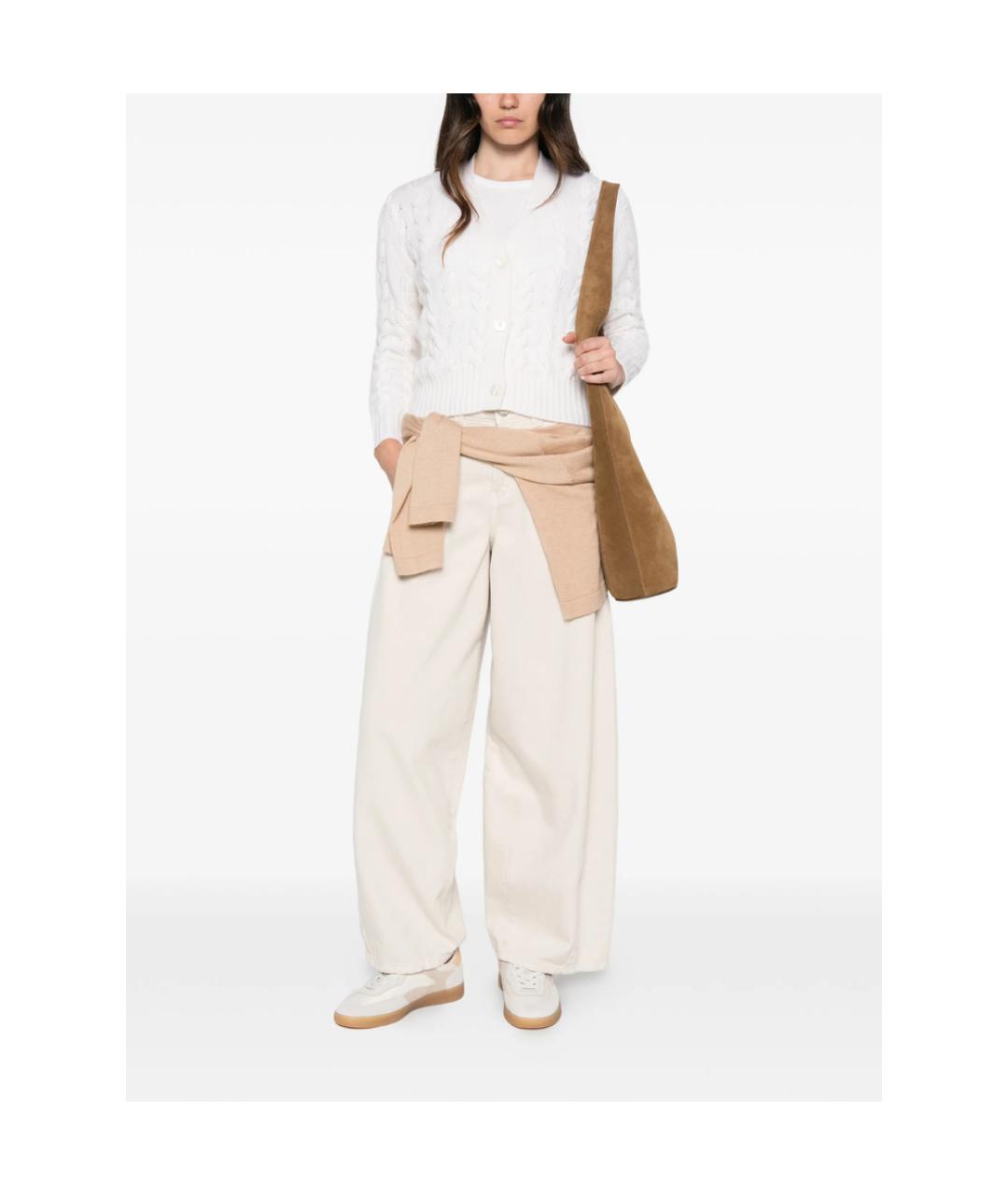 MAX MARA STUDIO Белый шерстяной кардиган, фото 2