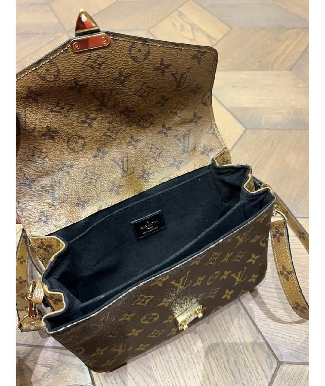 LOUIS VUITTON PRE-OWNED Коричневая кожаная сумка через плечо, фото 6