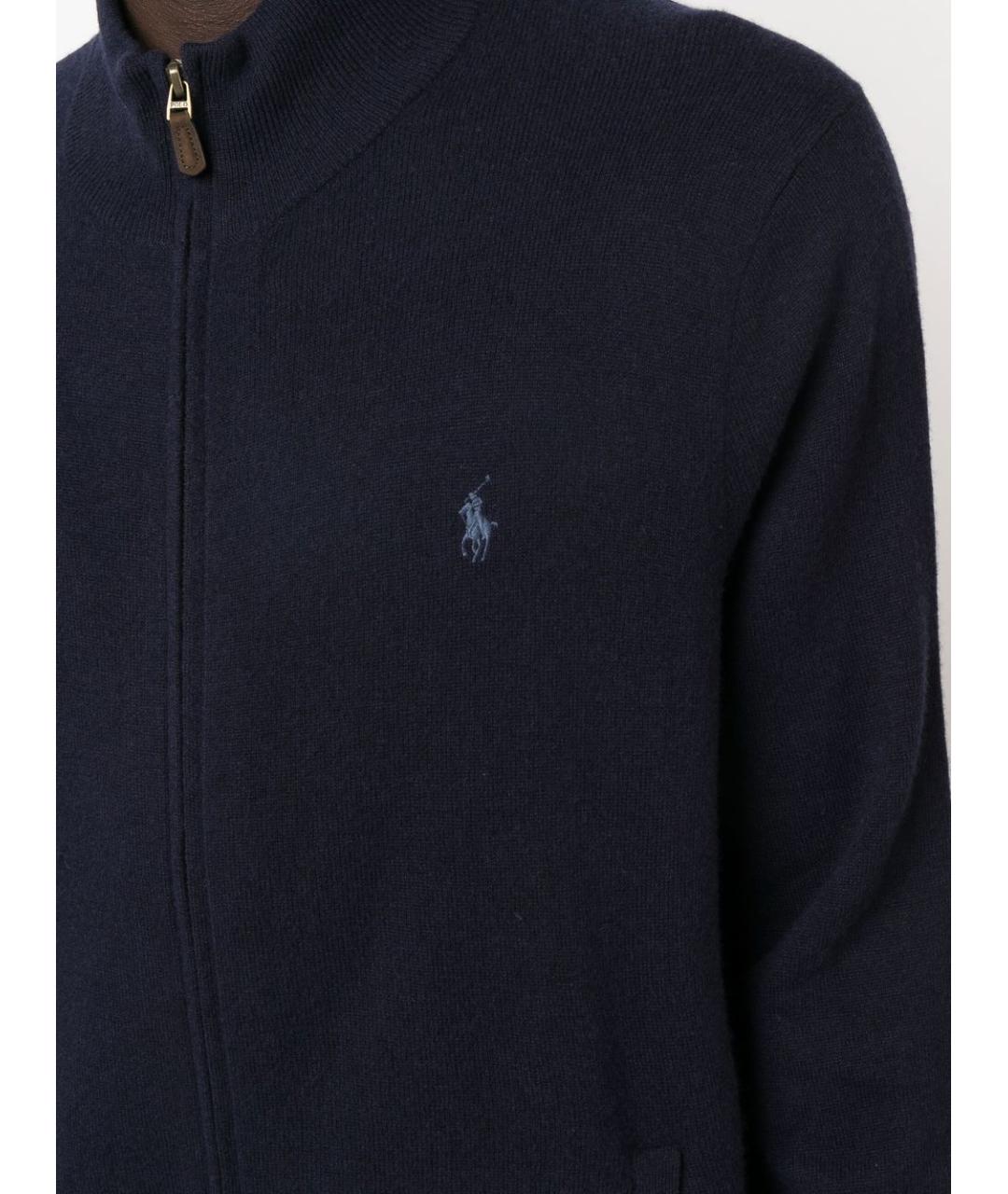 POLO RALPH LAUREN Темно-синий шерстяной джемпер / свитер, фото 3