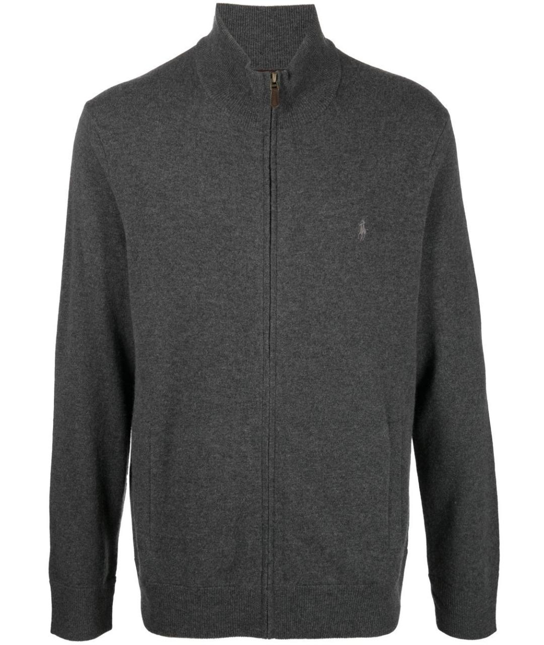 POLO RALPH LAUREN Серый шерстяной кардиган, фото 1