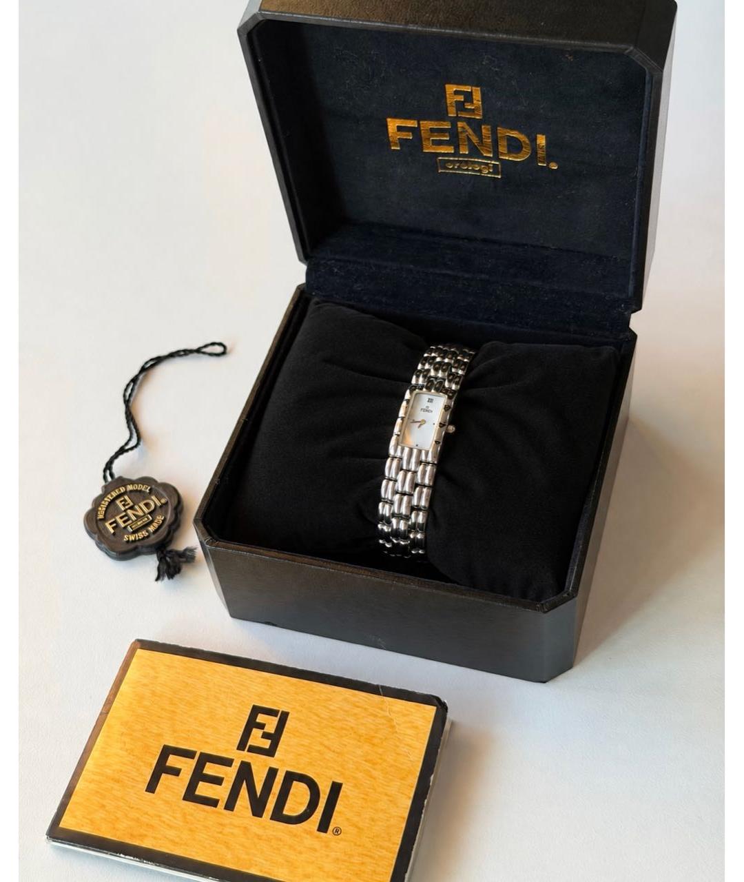 FENDI Серебряные часы, фото 2