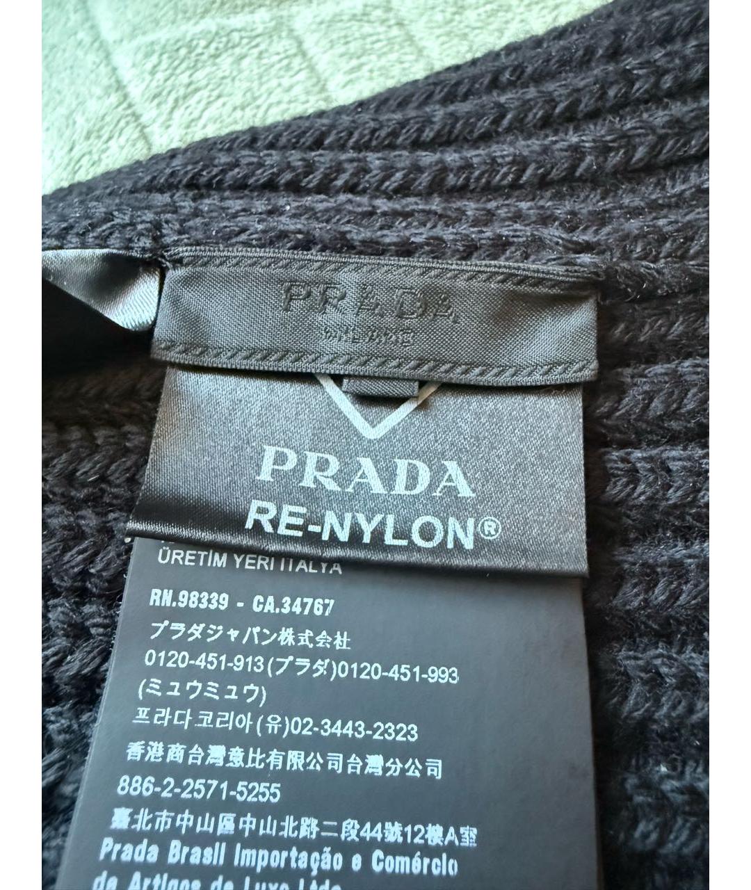 PRADA Черная шапка, фото 5