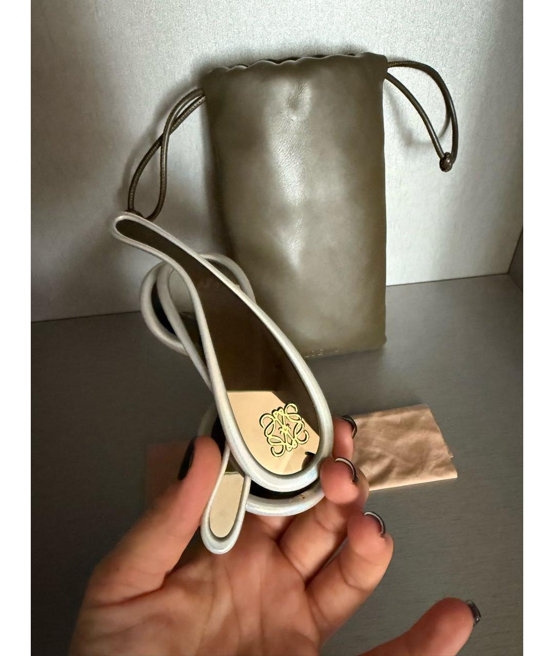 LOEWE Серебряные пластиковые солнцезащитные очки, фото 2