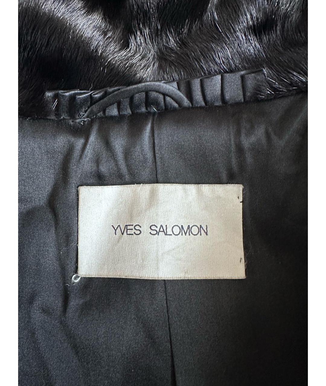 YVES SALOMON Черная меховая шуба, фото 5