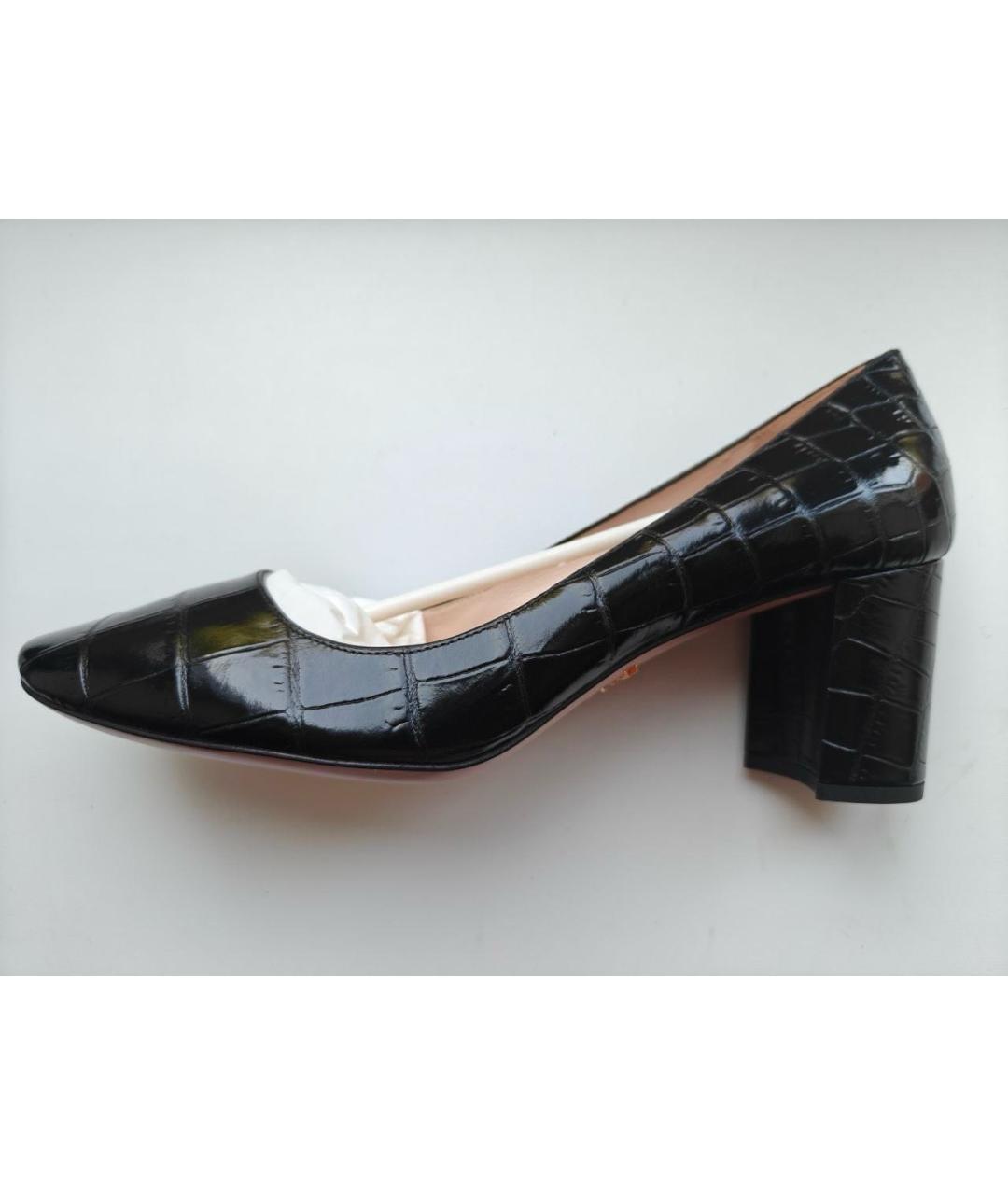 PRADA Черные туфли из кожи крокодила, фото 9
