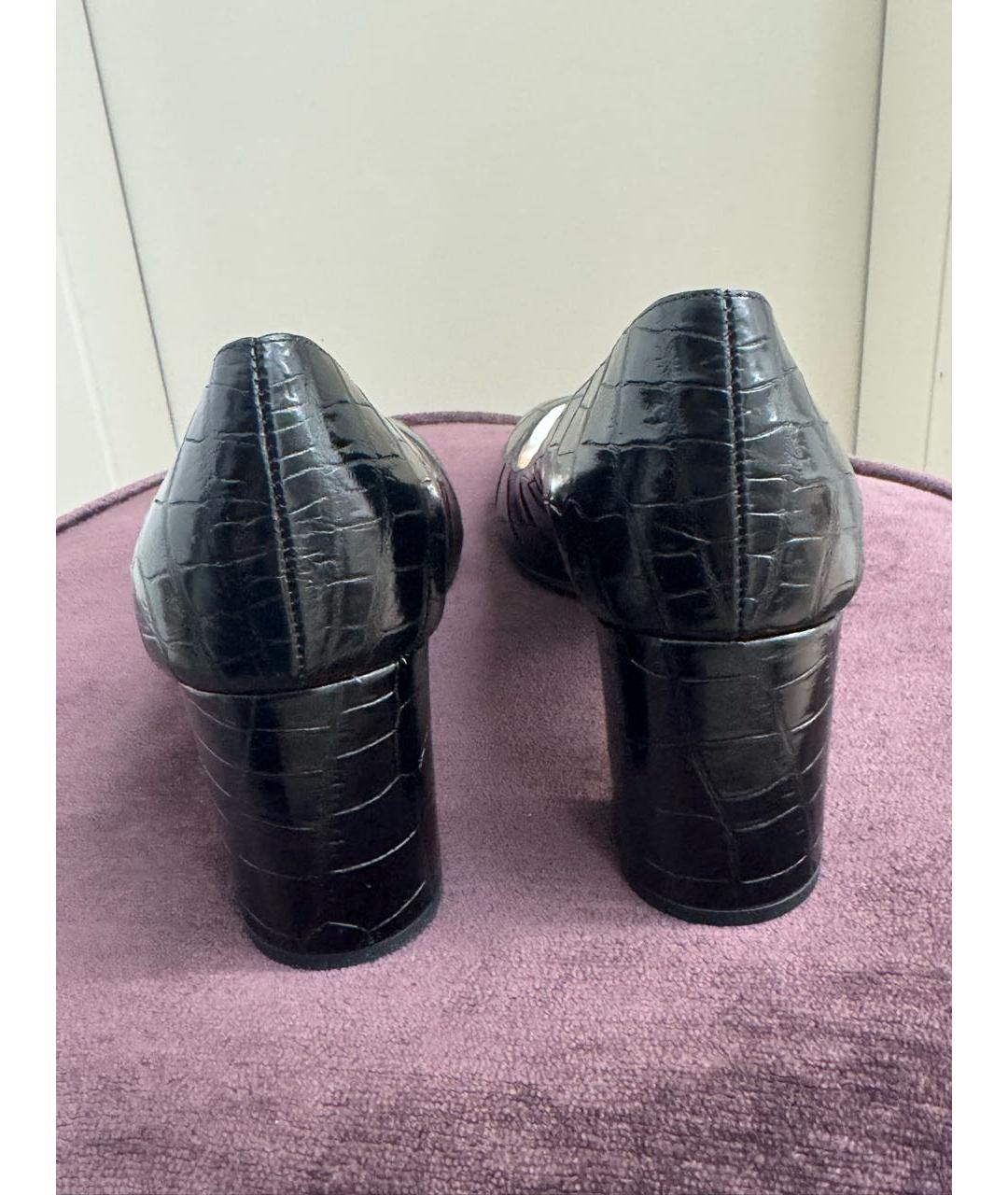 PRADA Черные туфли из кожи крокодила, фото 4