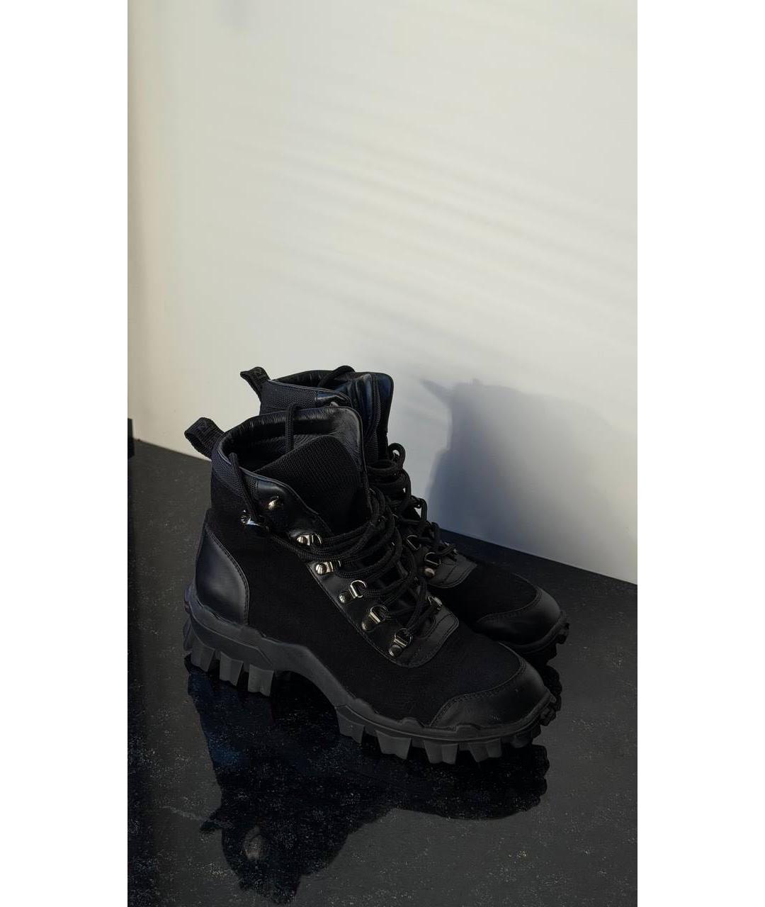 MONCLER Черные кожаные ботинки, фото 3