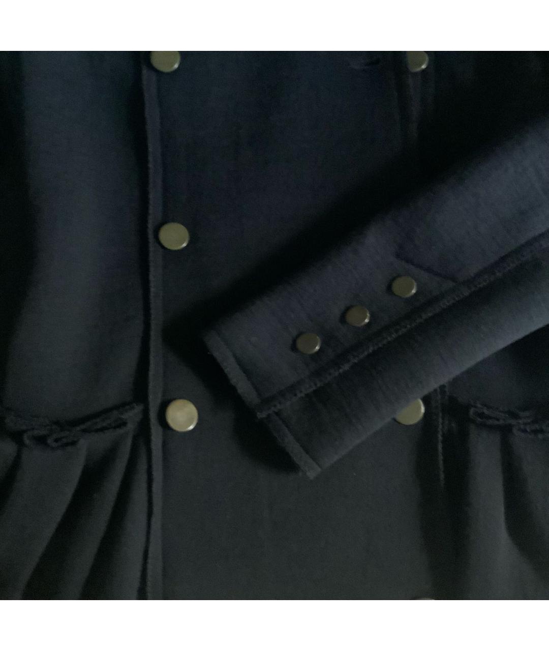 LANVIN Темно-синее шерстяное пальто, фото 2