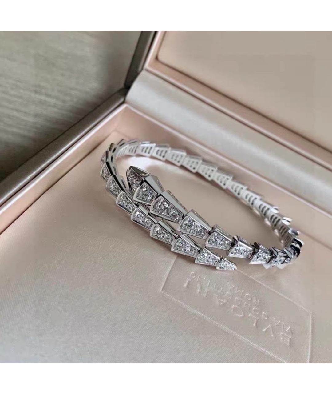BVLGARI Серебряный браслет из белого золота, фото 4