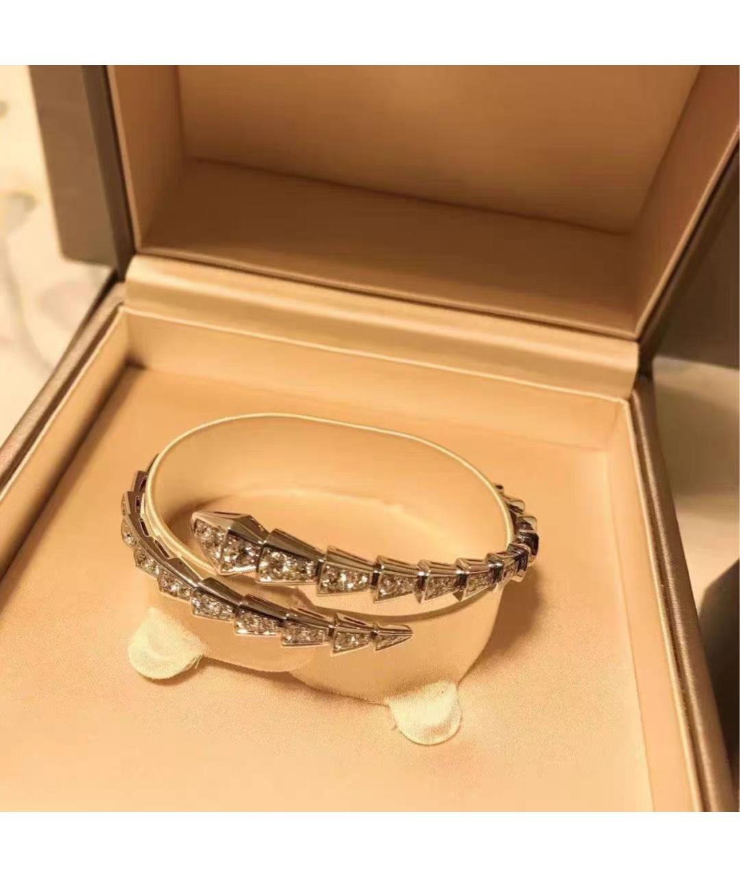 BVLGARI Серебряный браслет из белого золота, фото 2