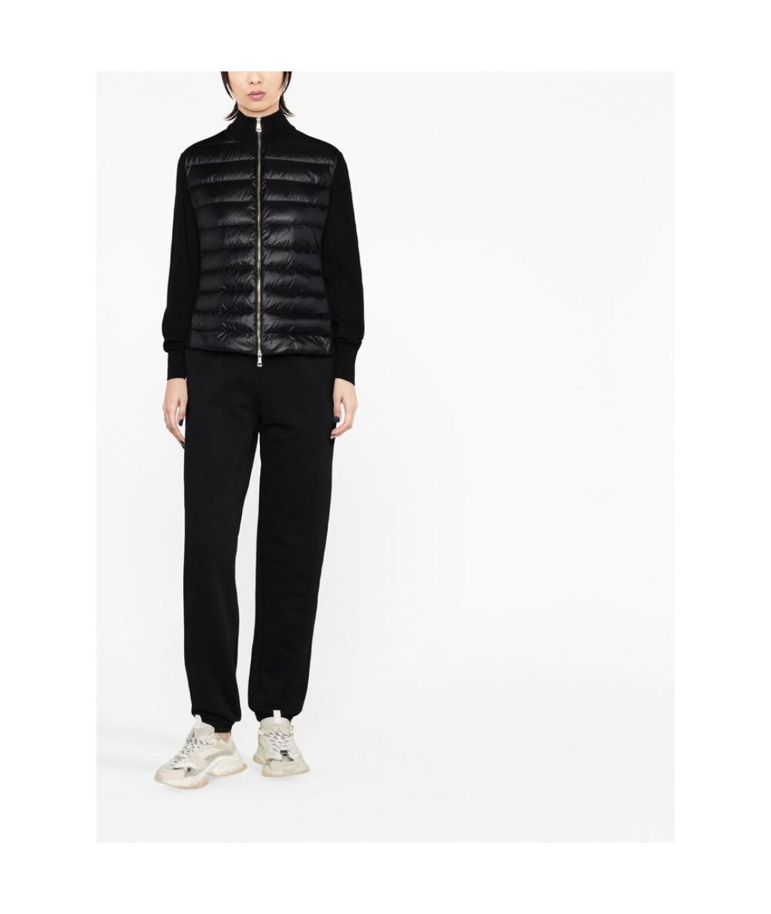 MONCLER Черный шерстяной кардиган, фото 3