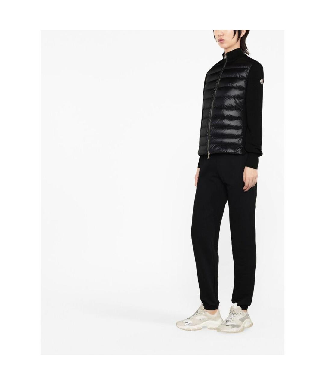 MONCLER Черный шерстяной кардиган, фото 2