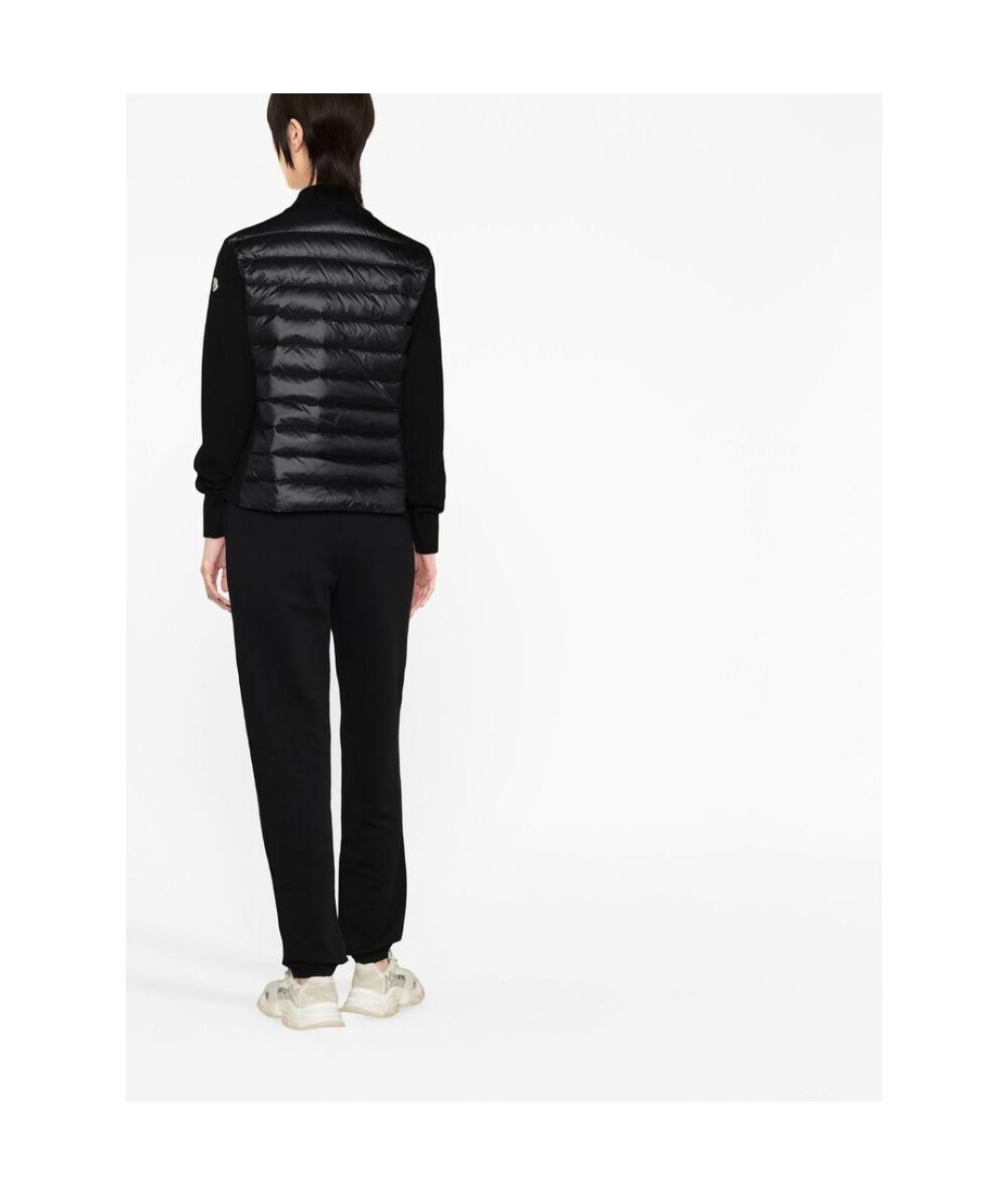 MONCLER Черный шерстяной кардиган, фото 4