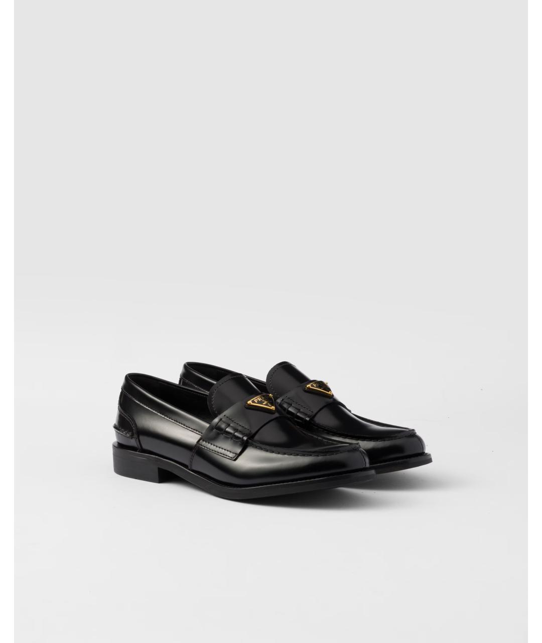 PRADA Черные кожаные лоферы, фото 3