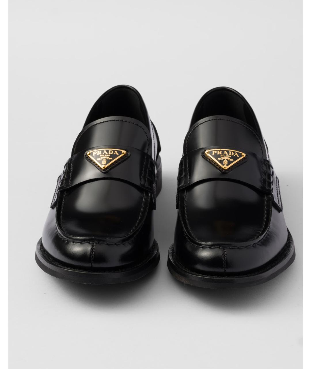 PRADA Черные кожаные лоферы, фото 2