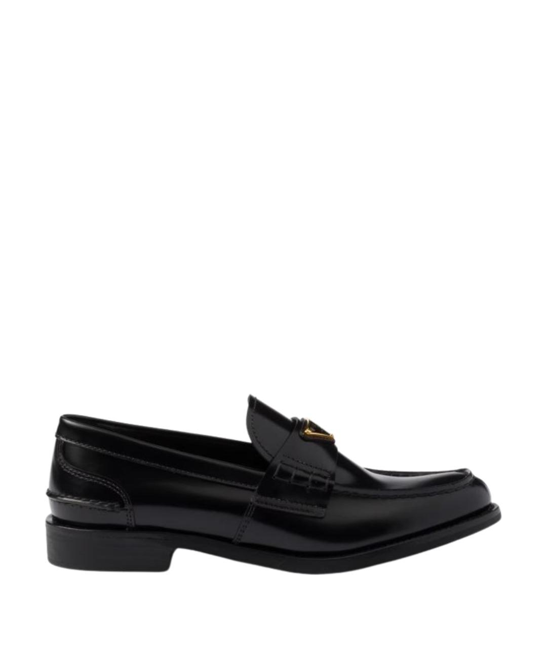 PRADA Черные кожаные лоферы, фото 1