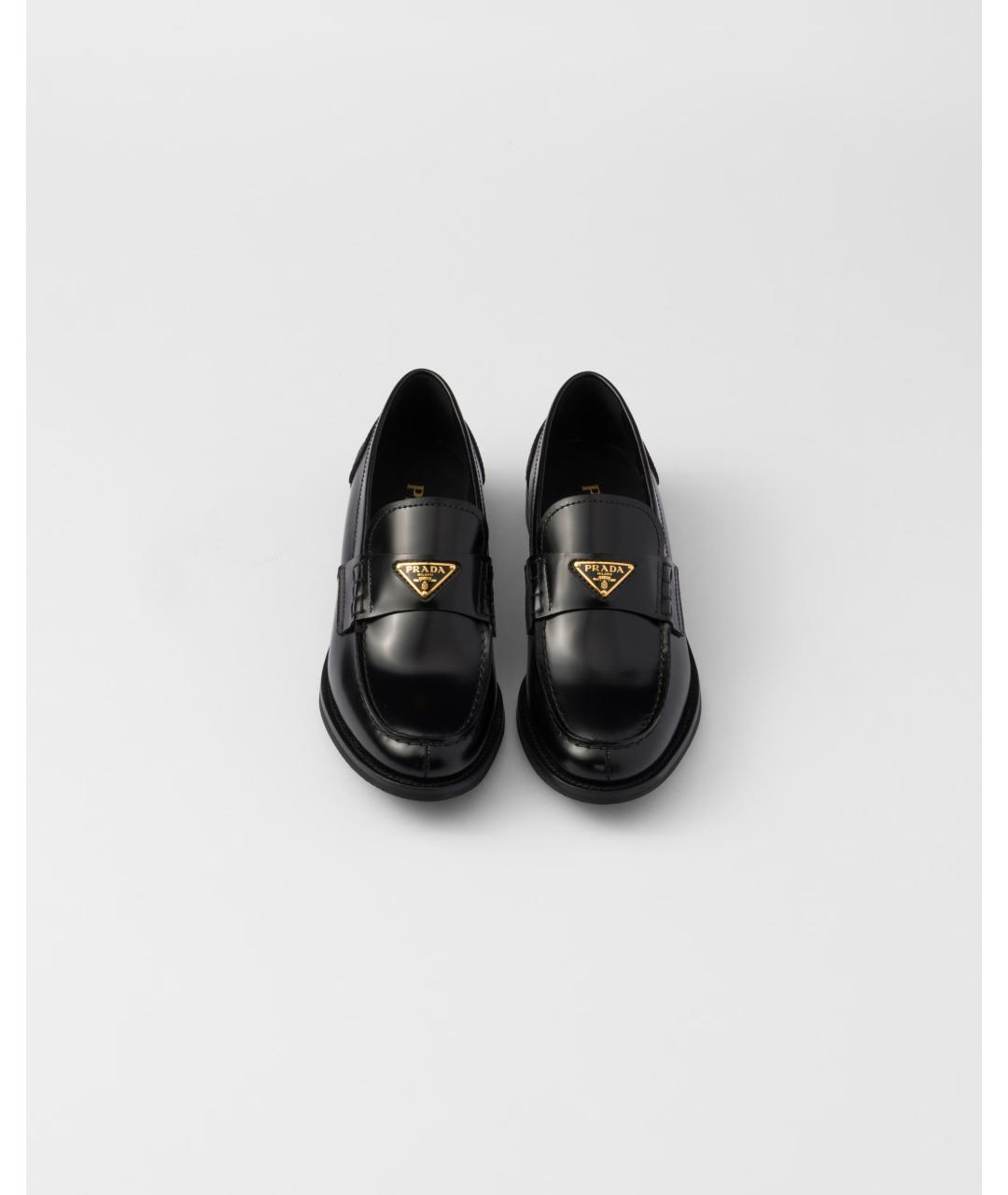 PRADA Черные кожаные лоферы, фото 5