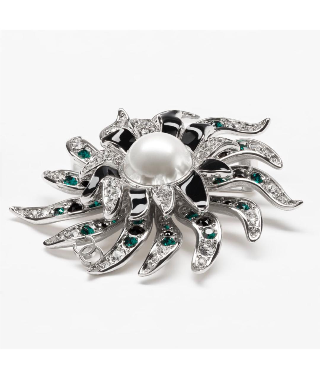 CHANEL Серебряная металлическая булавка / брошь, фото 2