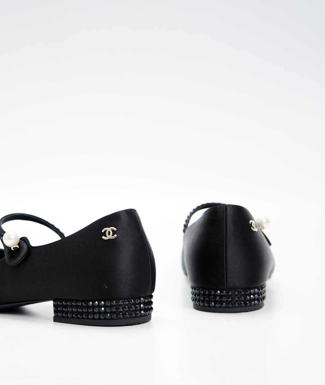 CHANEL Черные кожаные балетки, фото 3