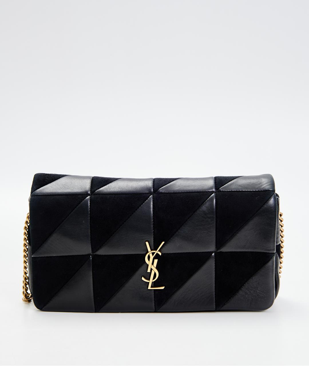 SAINT LAURENT Черная кожаная сумка через плечо, фото 6