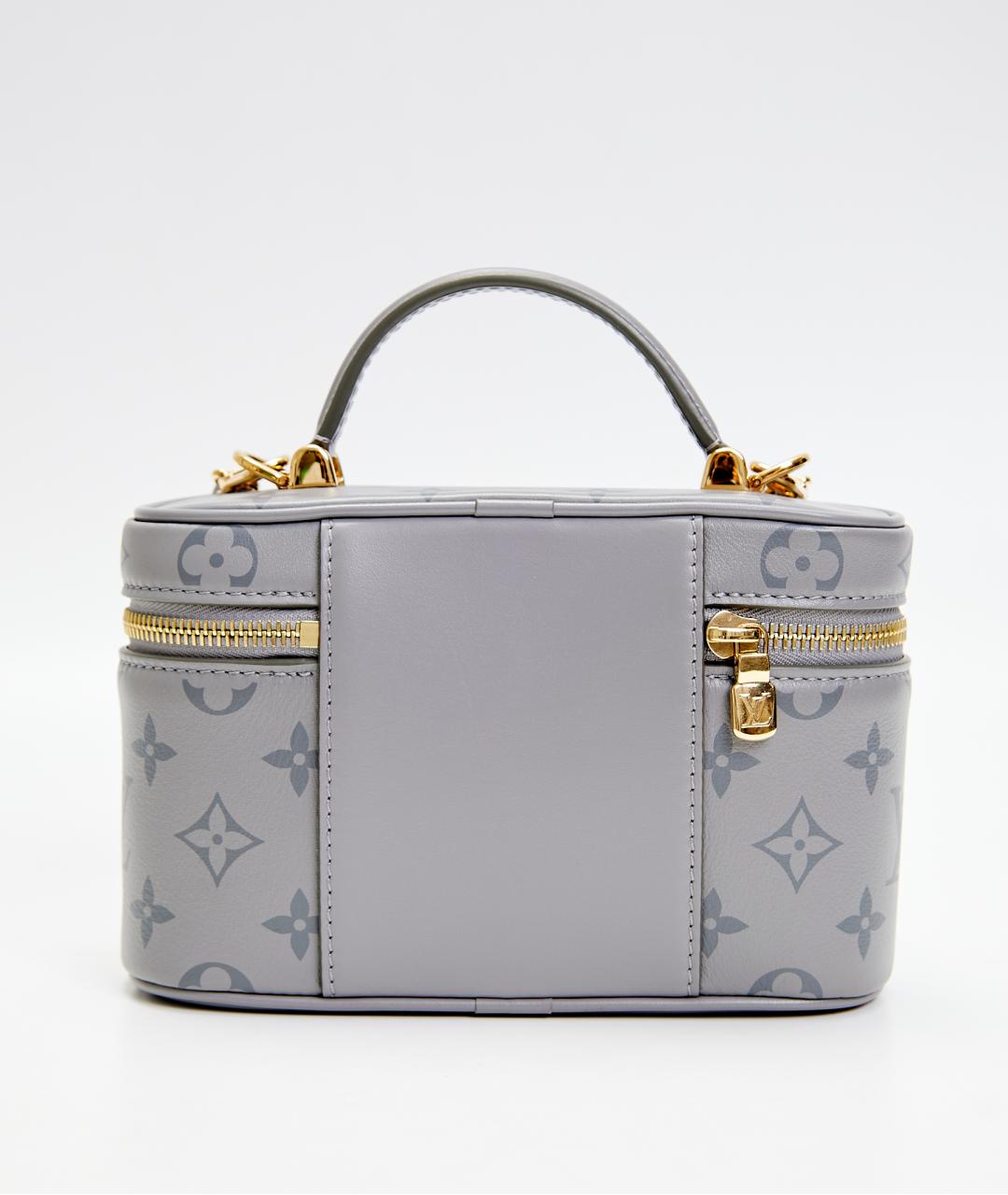 LOUIS VUITTON Серая кожаная сумка через плечо, фото 4