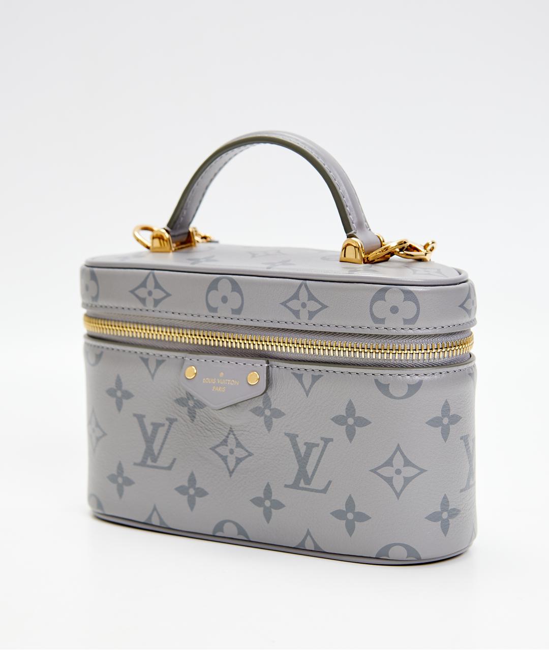LOUIS VUITTON Серая кожаная сумка через плечо, фото 2