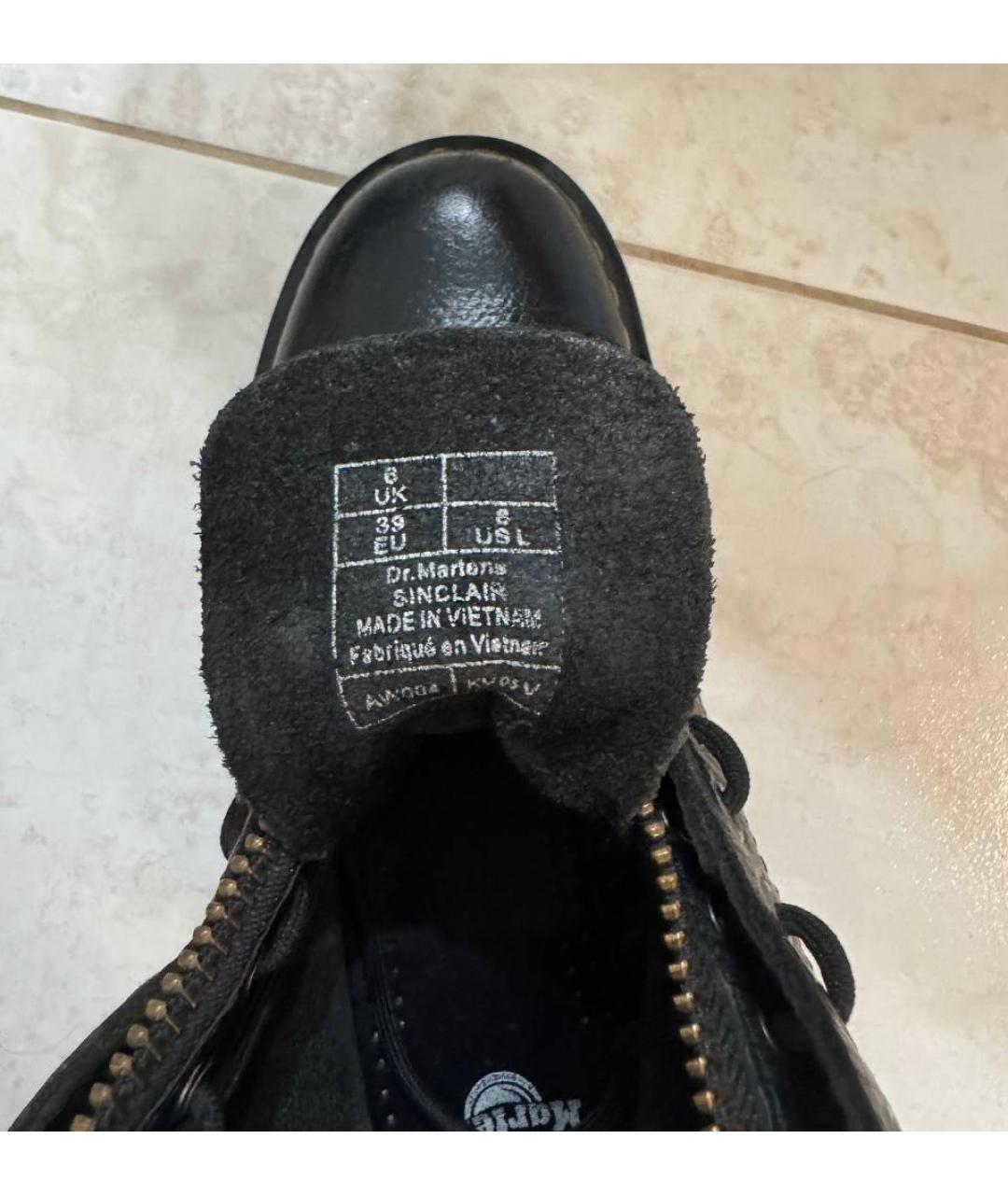 DR. MARTENS Черные кожаные ботинки, фото 4