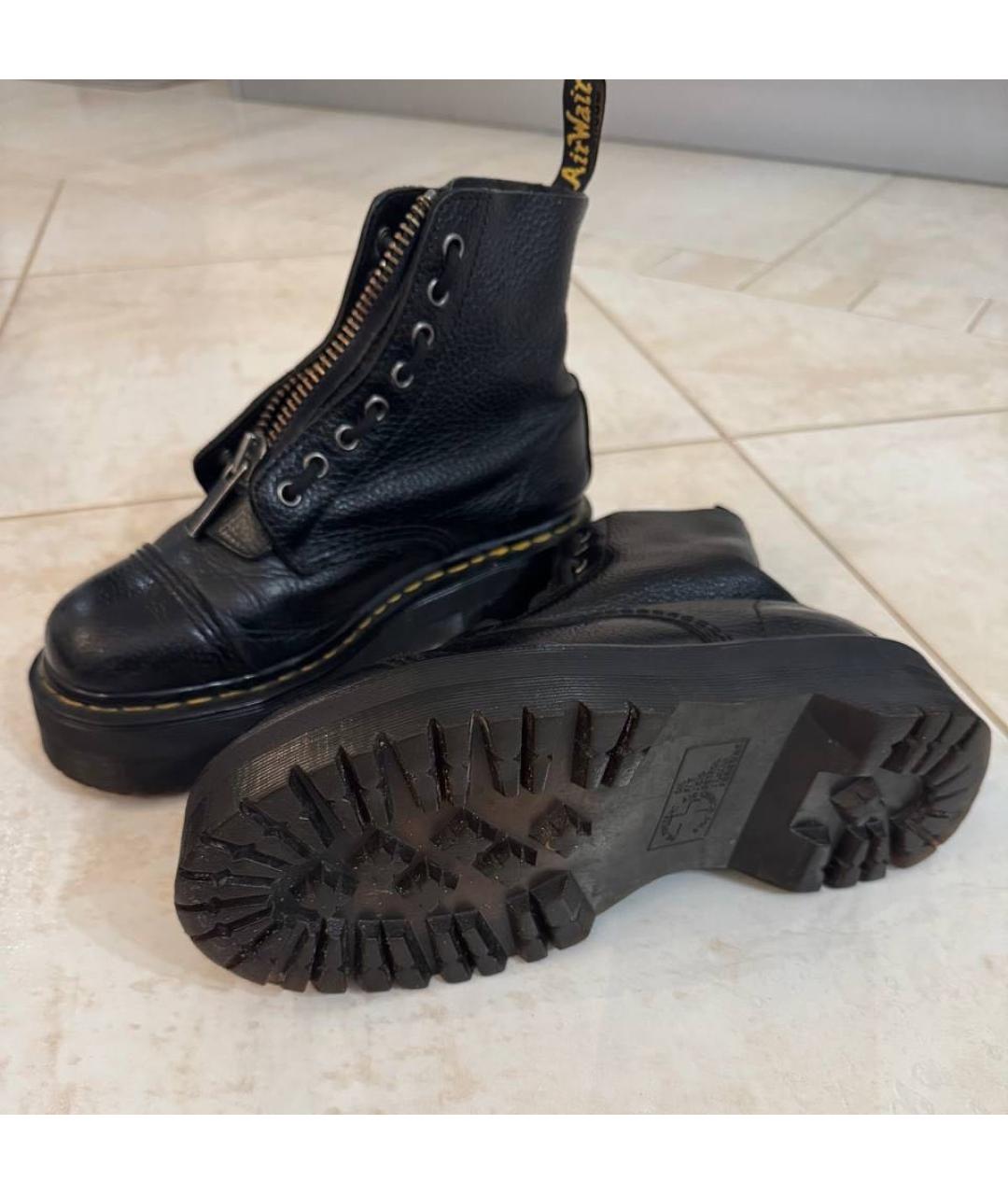 DR. MARTENS Черные кожаные ботинки, фото 2