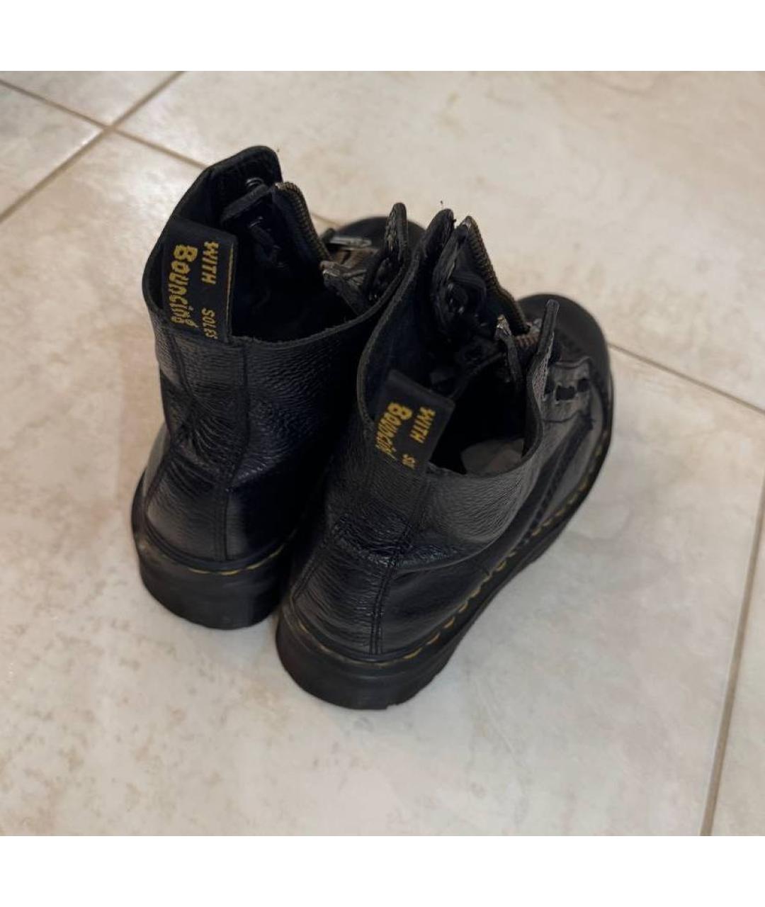 DR. MARTENS Черные кожаные ботинки, фото 3